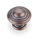 Jeffrey Alexander [137DMAC] Die Cast Zinc Cabinet Knob - Bremen 2 Series - Distressed Oil Rubbed Bronze Finish - 1 1/4" Dia.