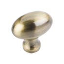 Jeffrey Alexander [3991AB] Die Cast Zinc Cabinet Knob - Lyon Series - Brushed Antique Brass Finish - 1 9/16" L