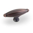 Jeffrey Alexander [618L-DBAC] Die Cast Zinc Cabinet Knob - Large Oval - Glenmore Series - Brushed Oil Rubbed Bronze Finish - 2 15/16" L