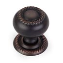 Jeffrey Alexander [S6060DBAC] Hollow Steel Cabinet Knob - Rhodes Series - Brushed Oil Rubbed Bronze Finish - 1 1/4" Dia.