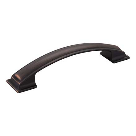 Jeffrey Alexander [435-128DBAC] Die Cast Zinc Cabinet Pull Handle - Annadale Series - Oversized - Brushed Oil Rubbed Bronze Finish - 128mm C/C - 6 1/4&quot; L
