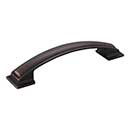 Jeffrey Alexander [435-128DBAC] Die Cast Zinc Cabinet Pull Handle - Annadale Series - Oversized - Brushed Oil Rubbed Bronze Finish - 128mm C/C - 6 1/4&quot; L
