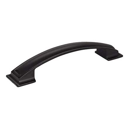 Jeffrey Alexander [435-128MB] Die Cast Zinc Cabinet Pull Handle - Annadale Series - Oversized - Matte Black Finish - 128mm C/C - 6 1/4&quot; L
