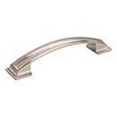 Jeffrey Alexander [435-128SN] Die Cast Zinc Cabinet Pull Handle - Annadale Series - Oversized - Satin Nickel Finish - 128mm C/C - 6 1/4&quot; L