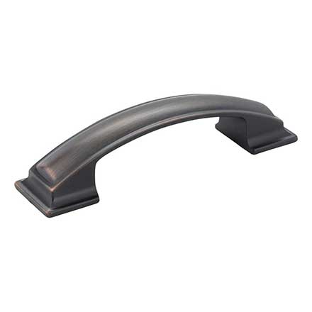 Jeffrey Alexander [435-96DBAC] Die Cast Zinc Cabinet Pull Handle - Annadale Series - Standard Size - Brushed Oil Rubbed Bronze Finish - 96mm C/C - 4 15/16&quot; L