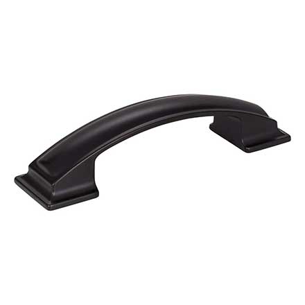 Jeffrey Alexander [435-96MB] Die Cast Zinc Cabinet Pull Handle - Annadale Series - Standard Size - Matte Black Finish - 96mm C/C - 4 15/16" L