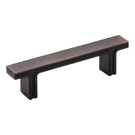 Jeffrey Alexander [867-3DBAC] Die Cast Zinc Cabinet Pull Handle - Anwick Series - Standard Size - Brushed Oil Rubbed Bronze Finish - 3&quot; C/C - 4 5/16&quot; L