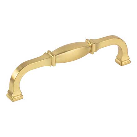 Jeffrey Alexander [278-128BG] Die Cast Zinc Cabinet Pull Handle - Oversized - Audrey Series - Brushed Gold Finish - 128mm C/C - 5 9/16&quot; L