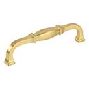 Jeffrey Alexander [278-128BG] Die Cast Zinc Cabinet Pull Handle - Oversized - Audrey Series - Brushed Gold Finish - 128mm C/C - 5 9/16" L