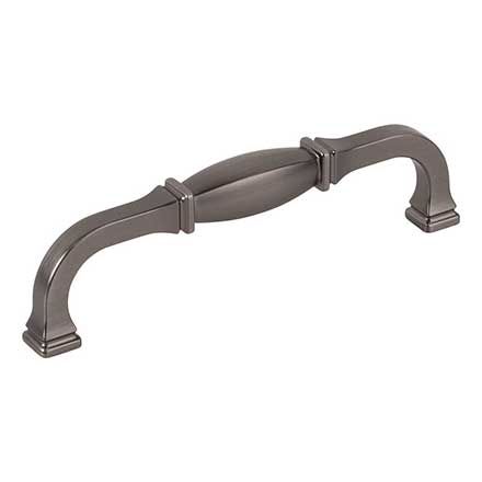 Jeffrey Alexander [278-128BNBDL] Die Cast Zinc Cabinet Pull Handle - Oversized - Audrey Series - Brushed Pewter Finish - 128mm C/C - 5 9/16&quot; L