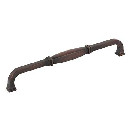 Jeffrey Alexander [278-224DBAC] Die Cast Zinc Cabinet Pull Handle - Oversized - Audrey Series - Brushed Oil Rubbed Bronze Finish - 224mm C/C - 9 3/8&quot; L