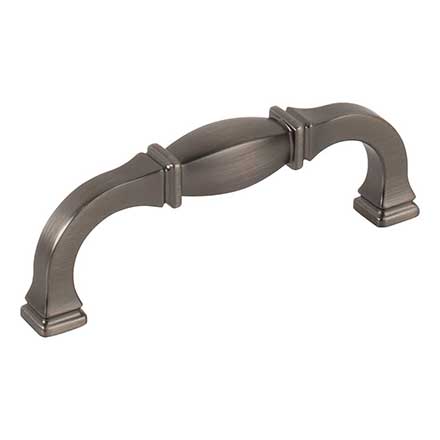 Jeffrey Alexander [278-96BNBDL] Die Cast Zinc Cabinet Pull Handle - Standard Size - Audrey Series - Brushed Pewter Finish - 96mm C/C - 4 1/4&quot; L