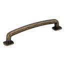 Jeffrey Alexander [MO6373-128ABM-D] Die Cast Zinc Cabinet Pull Handle - Belcastel 1 Series - Oversized - Distressed Antique Brass Finish - 128mm C/C - 5 7/8" L