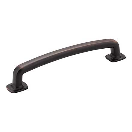Jeffrey Alexander [MO6373-128DBAC] Die Cast Zinc Cabinet Pull Handle - Belcastel 1 Series - Oversized - Brushed Oil Rubbed Bronze Finish - 128mm C/C - 5 7/8" L
