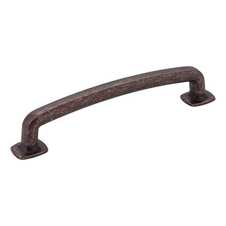 Jeffrey Alexander [MO6373-128DMAC] Die Cast Zinc Cabinet Pull Handle - Belcastel 1 Series - Oversized - Distressd Oil Rubbed Bronze Finish - 128mm C/C - 5 7/8" L