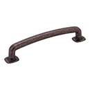 Jeffrey Alexander [MO6373-128DMAC] Die Cast Zinc Cabinet Pull Handle - Belcastel 1 Series - Oversized - Distressd Oil Rubbed Bronze Finish - 128mm C/C - 5 7/8" L
