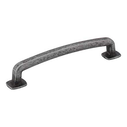 Jeffrey Alexander [MO6373-128SIM-D] Die Cast Zinc Cabinet Pull Handle - Belcastel 1 Series - Oversized - Distressed Antique Silver Finish - 128mm C/C - 5 7/8" L