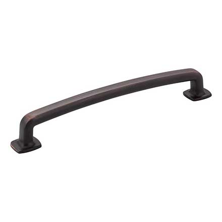 Jeffrey Alexander [MO6373-160DBAC] Die Cast Zinc Cabinet Pull Handle - Belcastel 1 Series - Oversized - Brushed Oil Rubbed Bronze Finish - 160mm C/C - 7 1/8" L