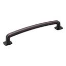 Jeffrey Alexander [MO6373-160DBAC] Die Cast Zinc Cabinet Pull Handle - Belcastel 1 Series - Oversized - Brushed Oil Rubbed Bronze Finish - 160mm C/C - 7 1/8&quot; L