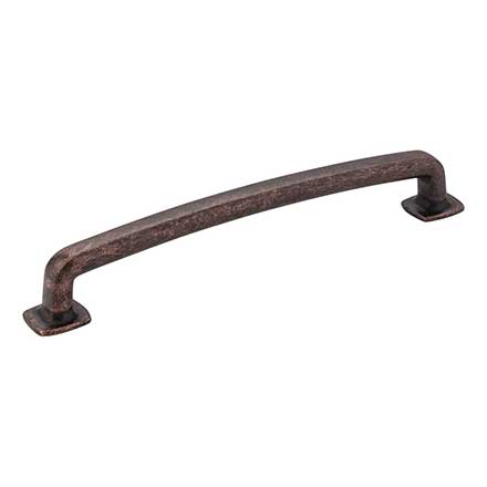 Jeffrey Alexander [MO6373-160DMAC] Die Cast Zinc Cabinet Pull Handle - Belcastel 1 Series - Oversized - Distressed Oil Rubbed Bronze Finish - 160mm C/C - 7 1/8&quot; L