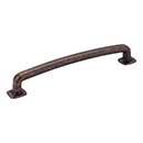Jeffrey Alexander [MO6373-160DMAC] Die Cast Zinc Cabinet Pull Handle - Belcastel 1 Series - Oversized - Distressed Oil Rubbed Bronze Finish - 160mm C/C - 7 1/8&quot; L