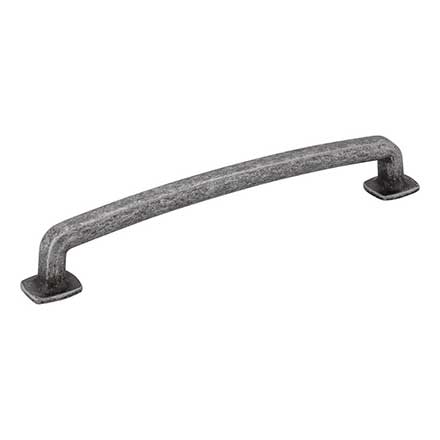 Jeffrey Alexander [MO6373-160SIM-D] Die Cast Zinc Cabinet Pull Handle - Belcastel 1 Series - Oversized - Distressed Antique Silver Finish - 160mm C/C - 7 1/8" L