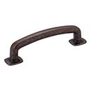 Jeffrey Alexander [MO6373DMAC] Die Cast Zinc Cabinet Pull Handle - Belcastel 1 Series - Standard Size - Distressed Oil Rubbed Bronze Finish - 96mm C/C - 4 5/8&quot; L