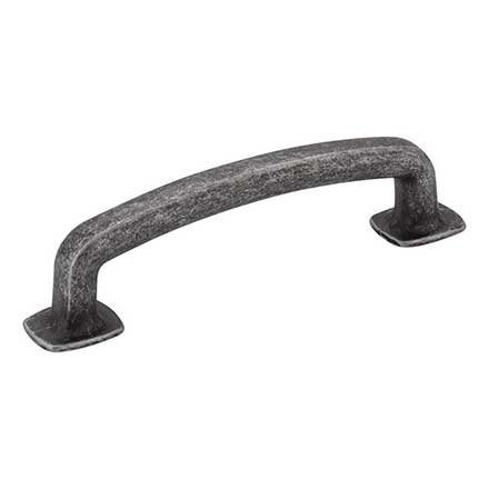 Jeffrey Alexander [MO6373SIM-D] Die Cast Zinc Cabinet Pull Handle - Belcastel 1 Series - Standard Size - Distressed Antique Silver Finish - 96mm C/C - 4 5/8" L