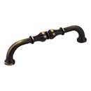 Jeffrey Alexander [818-128ABSB] Die Cast Zinc Cabinet Pull Handle - Bella Series - Oversized - Antique Brushed Satin Brass Finish - 128mm C/C - 5 11/16&quot; L