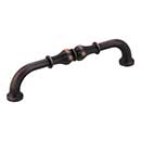 Jeffrey Alexander [818-128DBAC] Die Cast Zinc Cabinet Pull Handle - Bella Series - Oversized - Brushed Oil Rubbed Bronze Finish - 128mm C/C - 5 11/16&quot; L