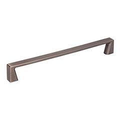 Jeffrey Alexander [177-192BNBDL] Die Cast Zinc Cabinet Pull Handle - Oversized - Boswell Series - Brushed Pewter Finish - 192mm C/C - 8 1/16&quot; L