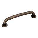Jeffrey Alexander [527-128ABM-D] Die Cast Zinc Cabinet Pull Handle - Bremen 1 Series - Oversized - Distressed Antique Brass Finish - 128mm C/C - 5 7/8" L