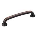 Jeffrey Alexander [527-128DBAC] Die Cast Zinc Cabinet Pull Handle - Bremen 1 Series - Oversized - Brushed Oil Rubbed Bronze Finish - 128mm C/C - 5 7/8&quot; L