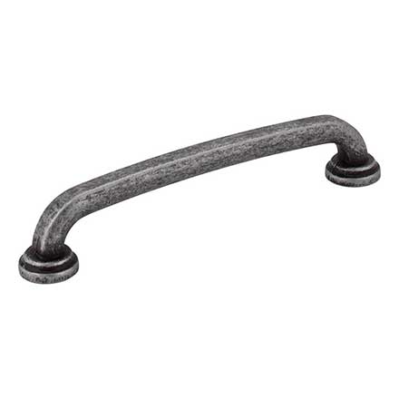 Jeffrey Alexander [527-128SIM] Die Cast Zinc Cabinet Pull Handle - Bremen 1 Series - Oversized - Distressed Antique Silver Finish - 128mm C/C - 5 7/8&quot; L
