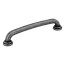 Jeffrey Alexander [527-128SIM] Die Cast Zinc Cabinet Pull Handle - Bremen 1 Series - Oversized - Distressed Antique Silver Finish - 128mm C/C - 5 7/8&quot; L