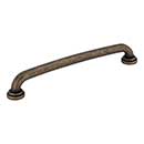 Jeffrey Alexander [527-160ABM-D] Die Cast Zinc Cabinet Pull Handle - Bremen 1 Series - Oversized - Distressed Antique Brass Finish - 160mm C/C - 7 1/8" L