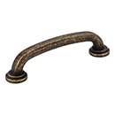 Jeffrey Alexander [527ABM-D] Die Cast Zinc Cabinet Pull Handle - Bremen 1 Series - Standard Size - Distressed Antique Brass Finish - 96mm C/C - 4 5/8&quot; L