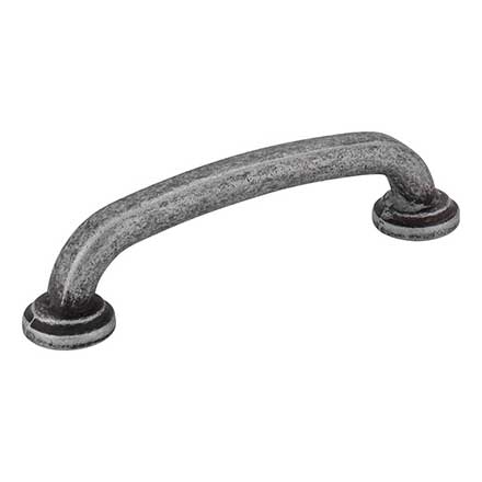 Jeffrey Alexander [527SIM] Die Cast Zinc Cabinet Pull Handle - Bremen 1 Series - Standard Size - Distressed Antique Silver Finish - 96mm C/C - 4 5/8&quot; L