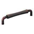 Jeffrey Alexander [537-128DBAC] Die Cast Zinc Cabinet Pull Handle - Bremen 2 Series - Oversized - Brushed Oil Rubbed Bronze Finish - 128mm C/C - 5 7/16&quot; L