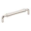 Jeffrey Alexander [537-128NI] Die Cast Zinc Cabinet Pull Handle - Bremen 2 Series - Oversized - Polished Nickel Finish - 128mm C/C - 5 7/16&quot; L
