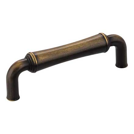 Jeffrey Alexander [537ABSB] Die Cast Zinc Cabinet Pull Handle - Bremen 2 Series - Standard Size - Antique Brushed Satin Brass Finish - 96mm C/C - 4 3/16" L