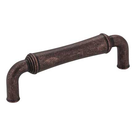 Jeffrey Alexander [537DMAC] Die Cast Zinc Cabinet Pull Handle - Bremen 2 Series - Standard Size - Distressed Oil Rubbed Bronze Finish - 96mm C/C - 4 3/16&quot; L