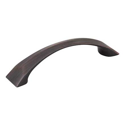 Jeffrey Alexander [595-96DBAC] Die Cast Zinc Cabinet Pull Handle - Cairo Series - Standard Size - Brushed Oil Rubbed Bronze Finish - 96mm C/C - 4 13/16&quot; L