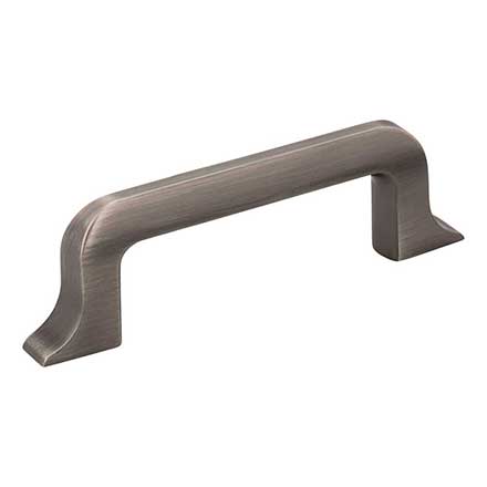 Jeffrey Alexander [839-3BNBDL] Die Cast Zinc Cabinet Pull Handle - Standard Sized - Callie Series - Brushed Pewter Finish - 3" C/C - 4 3/16" L
