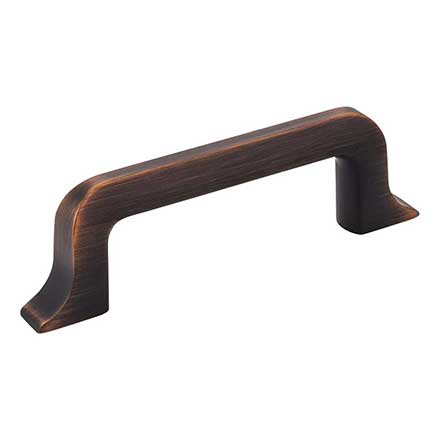 Jeffrey Alexander [839-3DBAC] Die Cast Zinc Cabinet Pull Handle - Standard Sized - Callie Series - Brushed Oil Rubbed Bronze Finish - 3&quot; C/C - 4 3/16&quot; L