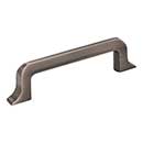 Jeffrey Alexander [839-96BNBDL] Die Cast Zinc Cabinet Pull Handle - Standard Sized - Callie Series - Brushed Pewter Finish - 96mm C/C - 4 15/16&quot; L