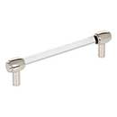 Jeffrey Alexander [775-128NI] Acrylic Cabinet Pull Handle - Oversized - Carmen Series - Clear - Polished Nickel Finish - 128mm C/C - 6&quot; L