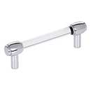 Jeffrey Alexander [775-96PC] Acrylic Cabinet Pull Handle - Standard Sized - Carmen Series - Clear - Polished Chrome Finish - 96mm C/C - 4 3/4&quot; L