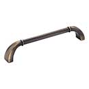 Jeffrey Alexander [Z281-160ABSB] Die Cast Zinc Cabinet Pull Handle - Cordova Series - Oversized - Antique Brushed Satin Brass Finish - 160mm C/C - 6 11/16&quot; L