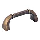 Jeffrey Alexander [Z281-ABSB] Die Cast Zinc Cabinet Pull Handle - Cordova Series - Standard Size - Antique Brushed Satin Brass Finish - 3&quot; C/C - 3 3/8&quot; L